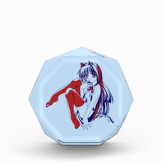 American Manga Neko Catgirl Kawaii Anime Fotoblock (Vorderseite)