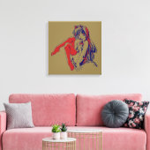 American Manga Neko Catgirl Kawaii Anime Leinwanddruck (Insitu (Wohnzimmer))