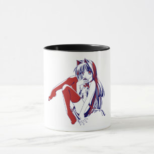 American Manga Neko Catgirl Kawaii Anime Tasse