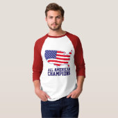 American Map Flag All American Champions T - Shirt (Vorne ganz)