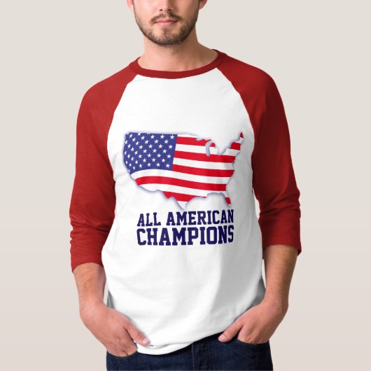 American Map Flag All American Champions T - Shirt (Vorderseite)