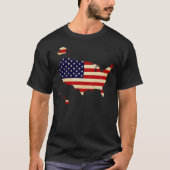 American Map Flag T-Shirt (Vorderseite)