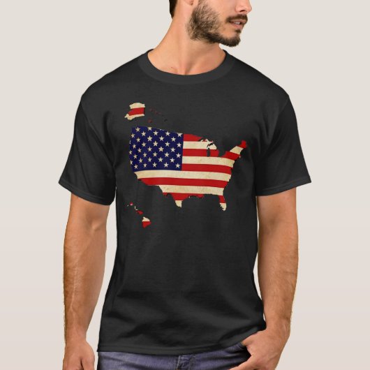 American Map Flag T-Shirt (Vorderseite)