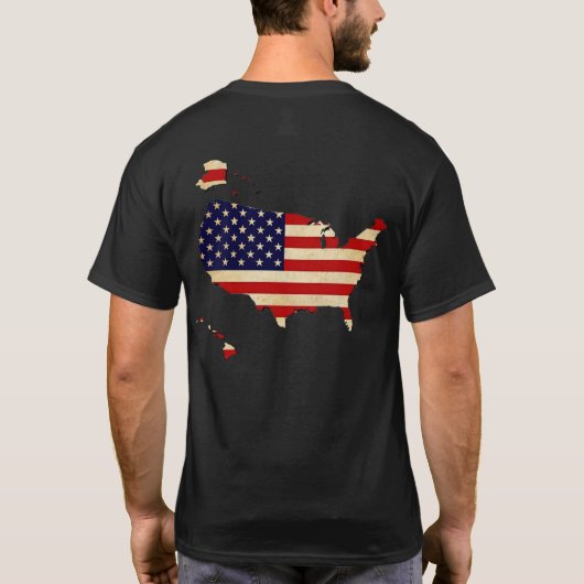 American Map Flag T-Shirt (Rückseite)