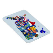 American Map State Flags Mosaic Magnet (Rechte Seite)