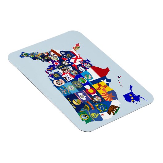 American Map State Flags Mosaic Magnet (Rechte Seite)