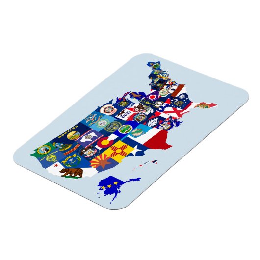 American Map State Flags Mosaic Magnet (Linke Seite)