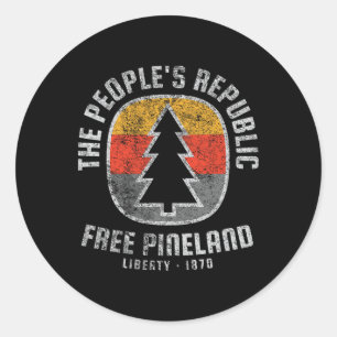 American Marauder Free Pineland Camping Abzeichen  Runder Aufkleber