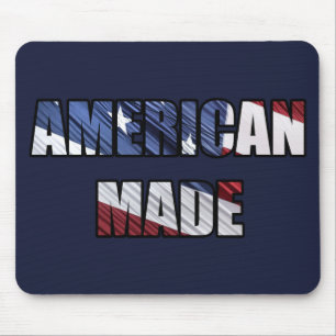 American Mathe Patriotic Red White and Blue US Fla Mousepad