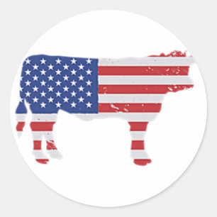 American Meat USA Flag GRILLEN Beef Proud Butcher  Runder Aufkleber