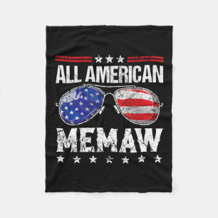 American Memaw 4. Juli Familie Matching Sungles Fleecedecke
