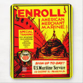 American Merchant Marine-Enroll heute Spielkarte Mousepad (Vorne)