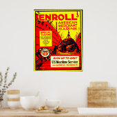 American Merchant Marine - Heute anmelden ! Poster (Küche)