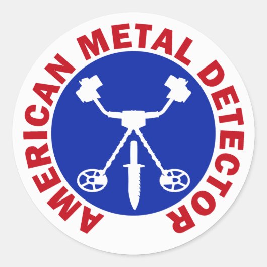 American Metal Detector Runder Aufkleber (Vorderseite)