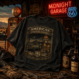 American Midnight Garage Route 66 T-Shirt Tri-Blend Shirt
