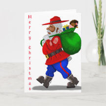 American Military Santa Greeting Card