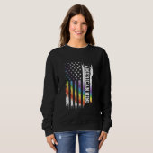 American Mimi United Staaten Distressed Rainbow w  Sweatshirt (Vorne ganz)