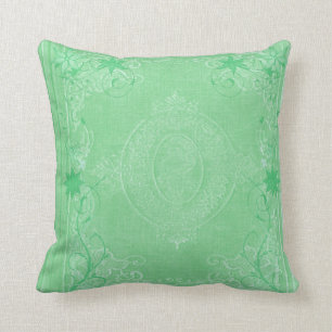 American MoJo Kissen Mintgrün Antique Scroll