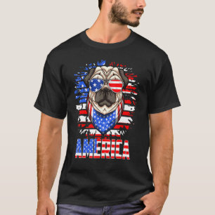 American Mops Patriotic 4. Juli USA Flagge Cool s T-Shirt