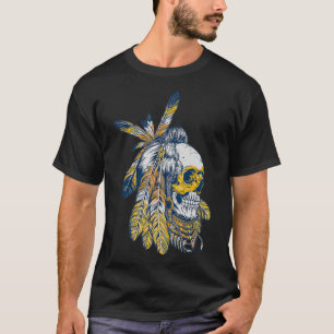 American Motorrad Skull Indischer Adler Chie T-Shirt