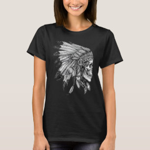 American Motorrad Skull Indischer Adler Chie T-Shirt