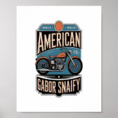 American Motorrad Vintag Poster (Vorne)