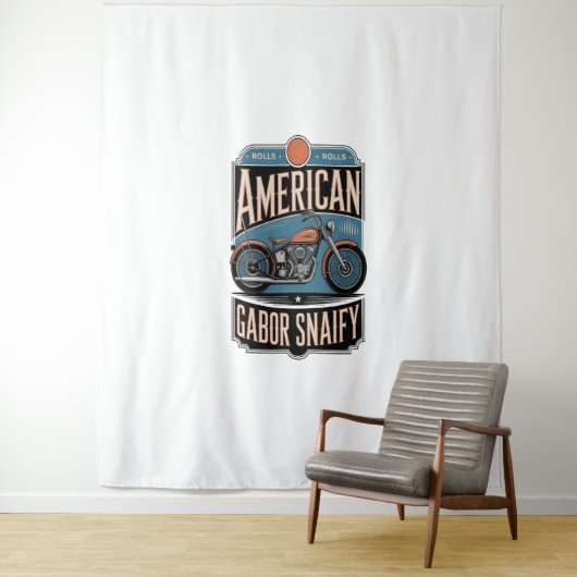 American Motorrad Vintag Wandteppich (Beispiel)