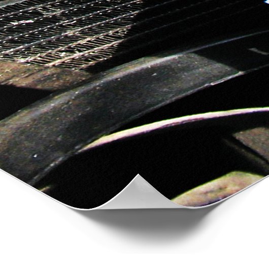 American Muscle Car Motor Poster (Ecke)