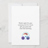 American Muscle Car Neon Geburtstag Dankeskarte (Rückseite)