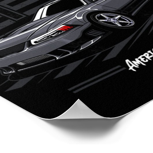 American Muscle Car New Edge Coupe 4.6  Poster (Ecke)