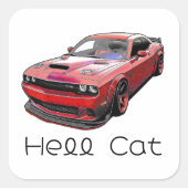 American Muscle Car Quadratischer Aufkleber (Vorderseite)