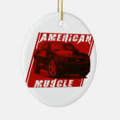American Muscle Red Camaro Keramik Ornament (Rechts)