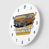 American Muscle Roadrunner Große Wanduhr (Winkel)