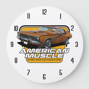 American Muscle Roadrunner Große Wanduhr
