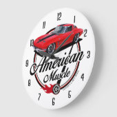 American Muscle Stingray Große Wanduhr (Winkel)