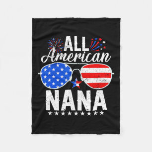 American Nana Funny 4. Juli Familie Matching 1 Fleecedecke