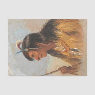 American Native Vintag Watercolor Painting Seidenpapier