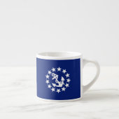American Nautical Yacht Flag Navy Blue Decor Espressotasse (Rechts)