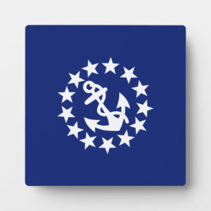 American Nautical Yacht Flag Navy Blue Decor Fotoplatte
