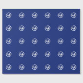 American Nautical Yacht Flag Navy Blue Decor Geschenkpapier (Flach)