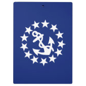 American Nautical Yacht Flag Navy Blue Decor Klemmbrett (Rückseite)