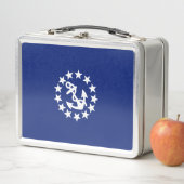 American Nautical Yacht Flag Navy Blue Decor Metall Brotdose (Beispiel)