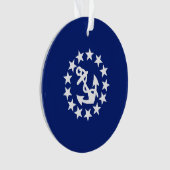 American Nautical Yacht Flag Navy Blue Decor Ornament (Vorderseite)