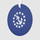 American Nautical Yacht Flag Navy Blue Decor Ornament (Vorderseite)