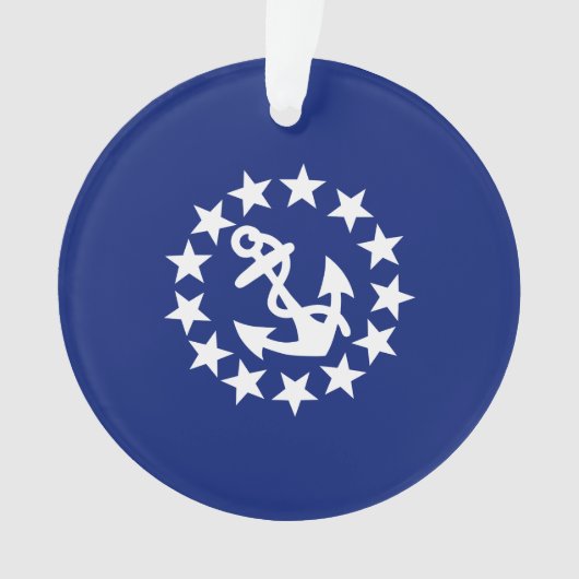 American Nautical Yacht Flag Navy Blue Decor Ornament (Vorderseite)