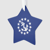 American Nautical Yacht Flag Navy Blue Decor Ornament (Vorderseite)