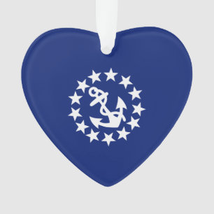 American Nautical Yacht Flag Navy Blue Decor Ornament