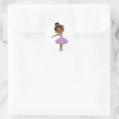 American Niedlich Ballerina Round Sticker (Tasche)
