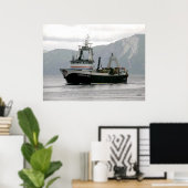 American No. 1, Factory Trawler in Dutch Harbour, Poster (Heimbüro)
