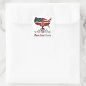 American Northern Irish Quadratischer Aufkleber (Tasche)